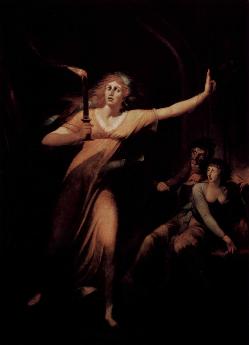 Johann Heinrich Fuessli. Lady Macbeth, wandering in a dream