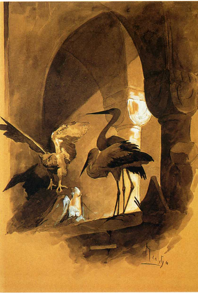 Alfonse Mucha. Storks