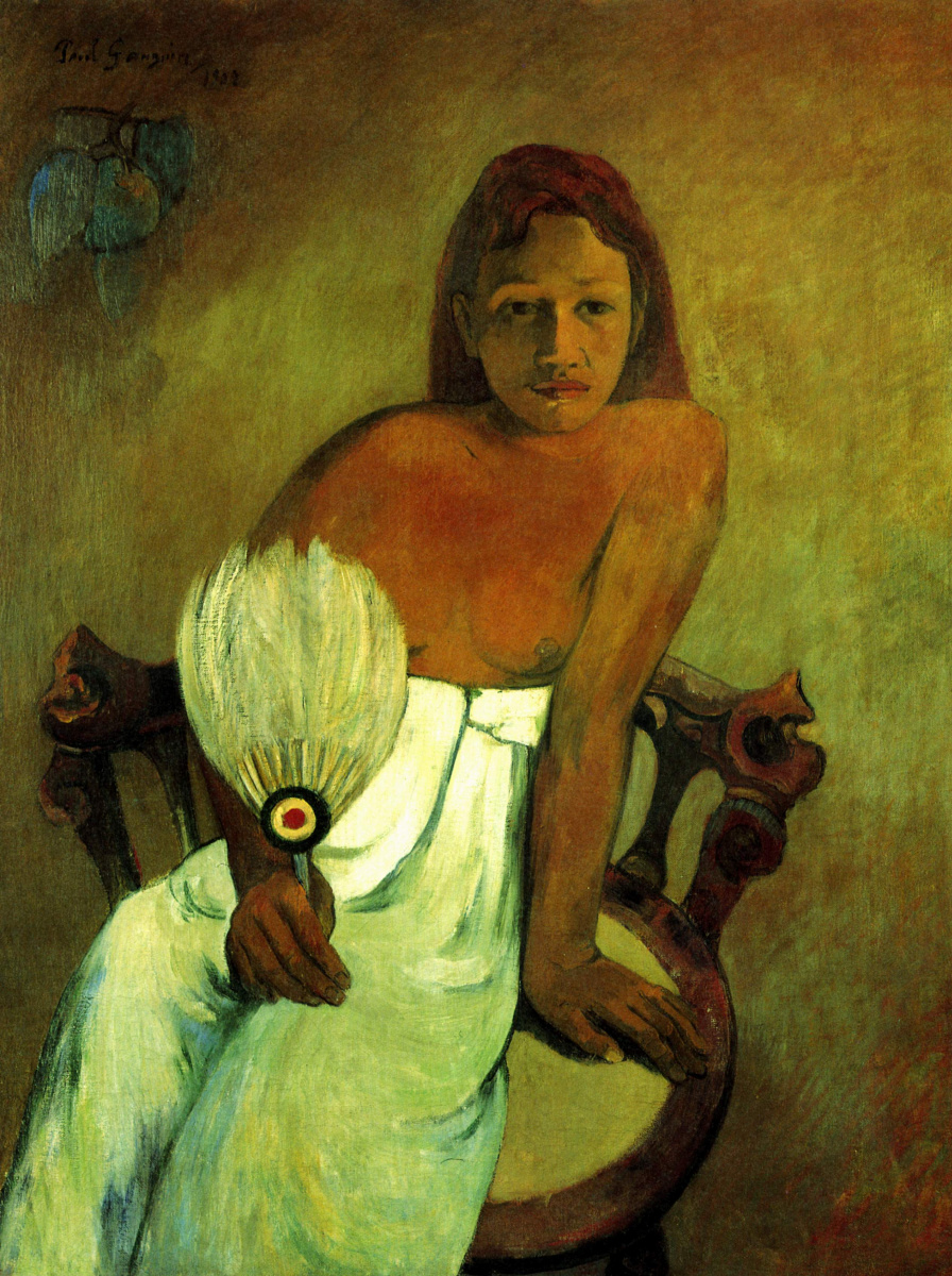 Paul Gauguin. Young girl with a fan