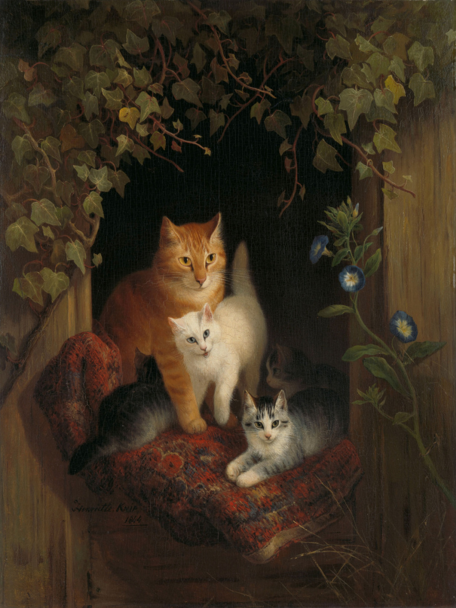 Генриетта Роннер-Книп. Кошка с котятами