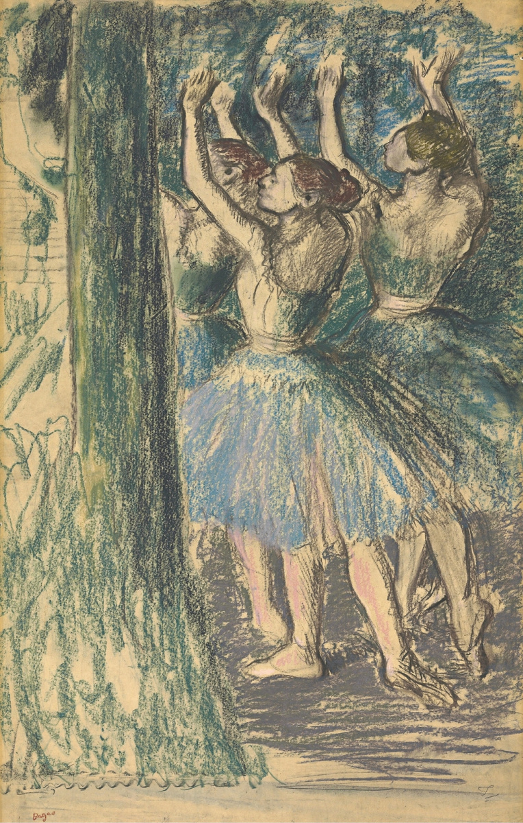 Edgar Degas. A group of ballerinas