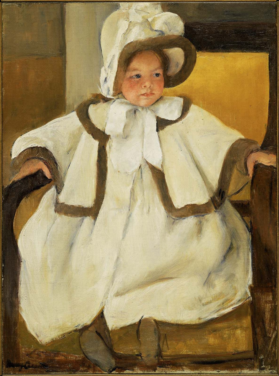 Mary Cassatt. Ellen Mary in a white coat