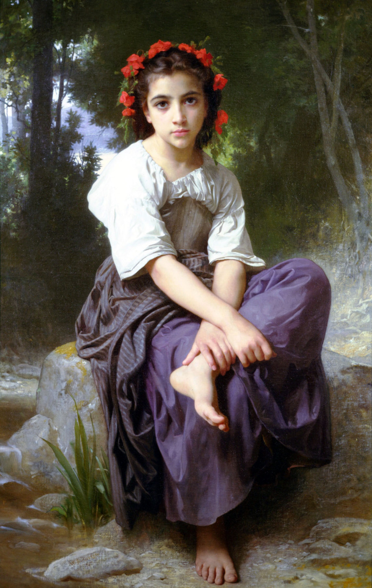 William-Adolphe Bouguereau. Sulla riva del fiume