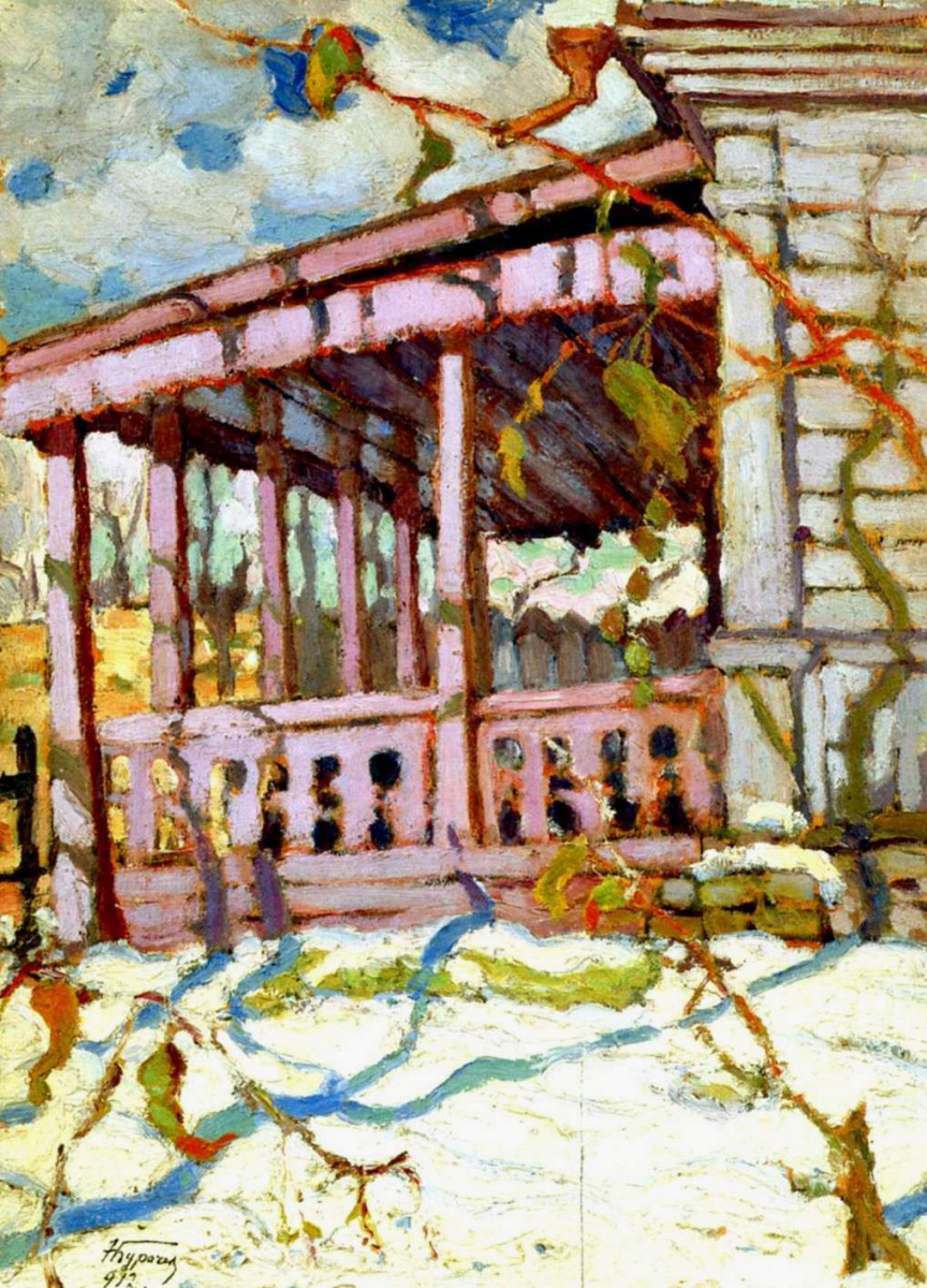 Porch in winter