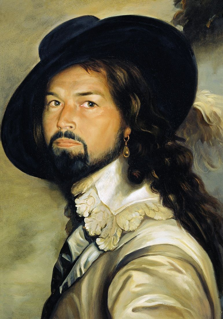 Nikas Stepanovich Safronov. Self-portrait in the costume of captain blood