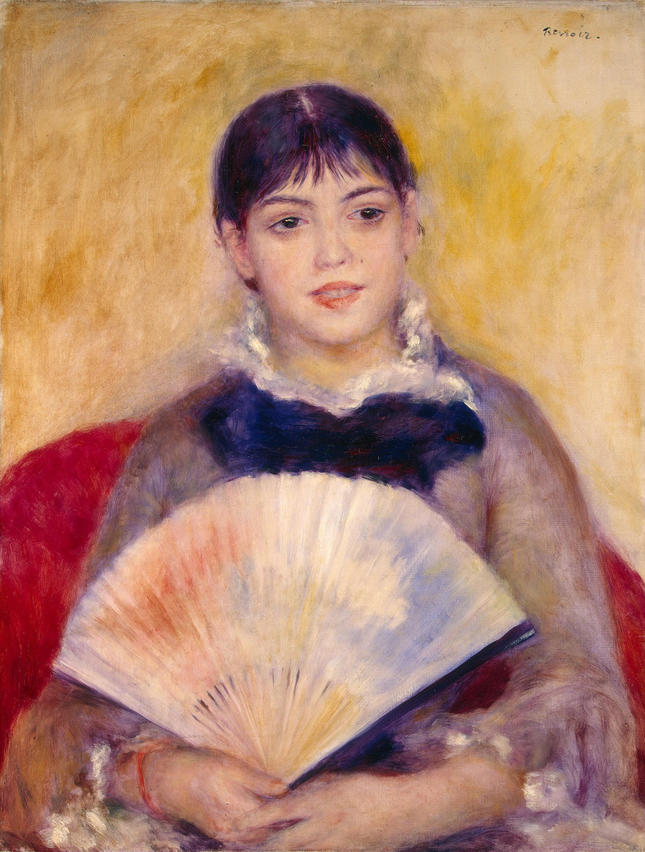 Pierre-Auguste Renoir. Girl with a fan