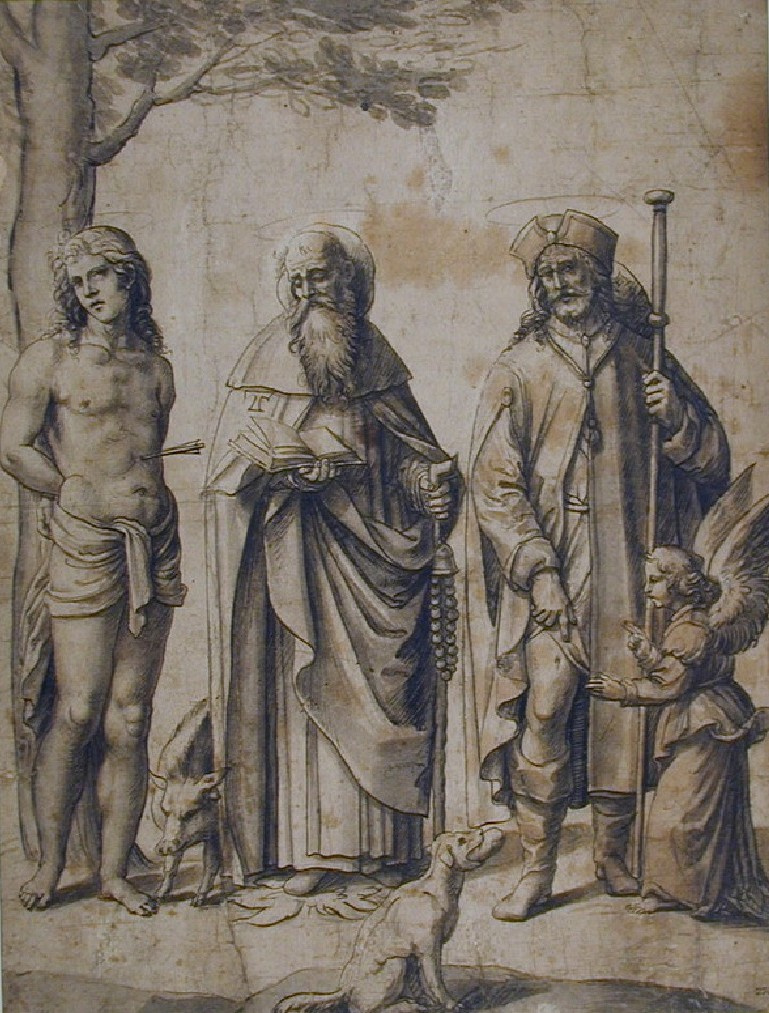 Giovanni Bellini. Saint Sebastian, Saint Anthony and Saint Roch