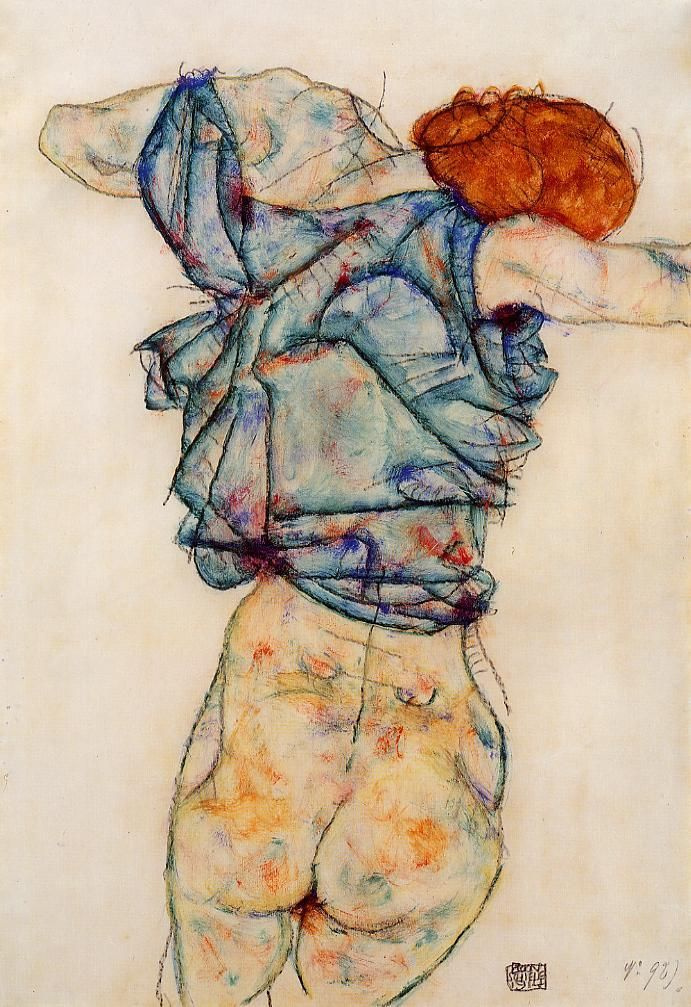 Egon Schiele. Undress woman