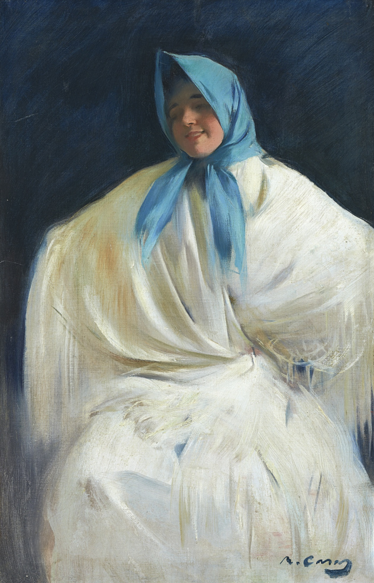 Ramon Casas i Carbó. Hula Girl in a blue scarf