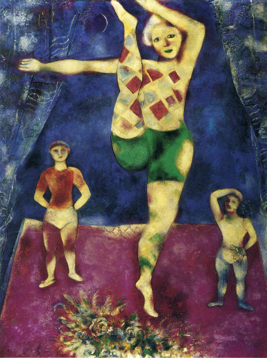 Marc Chagall. Three acrobats