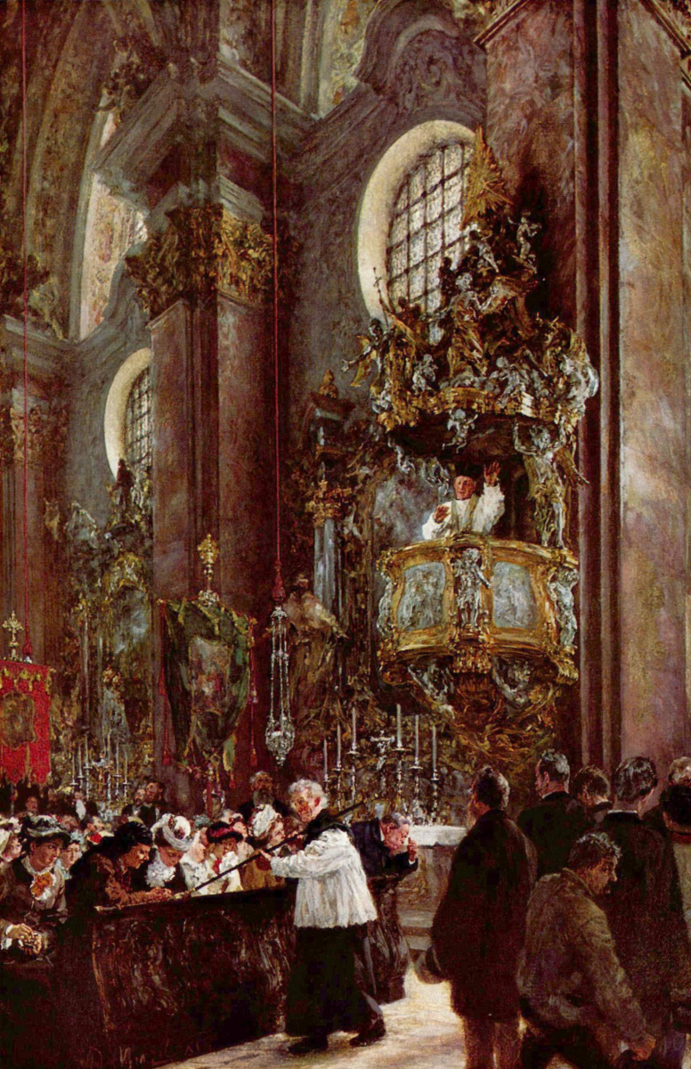 Adolf Friedrich Erdmann von Menzel. Sermon in the parish Church in Innsbruck