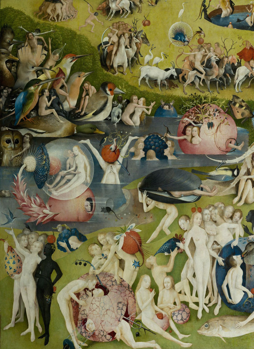 Hieronymus Bosch. The garden of earthly delights. The Central part. Fragment