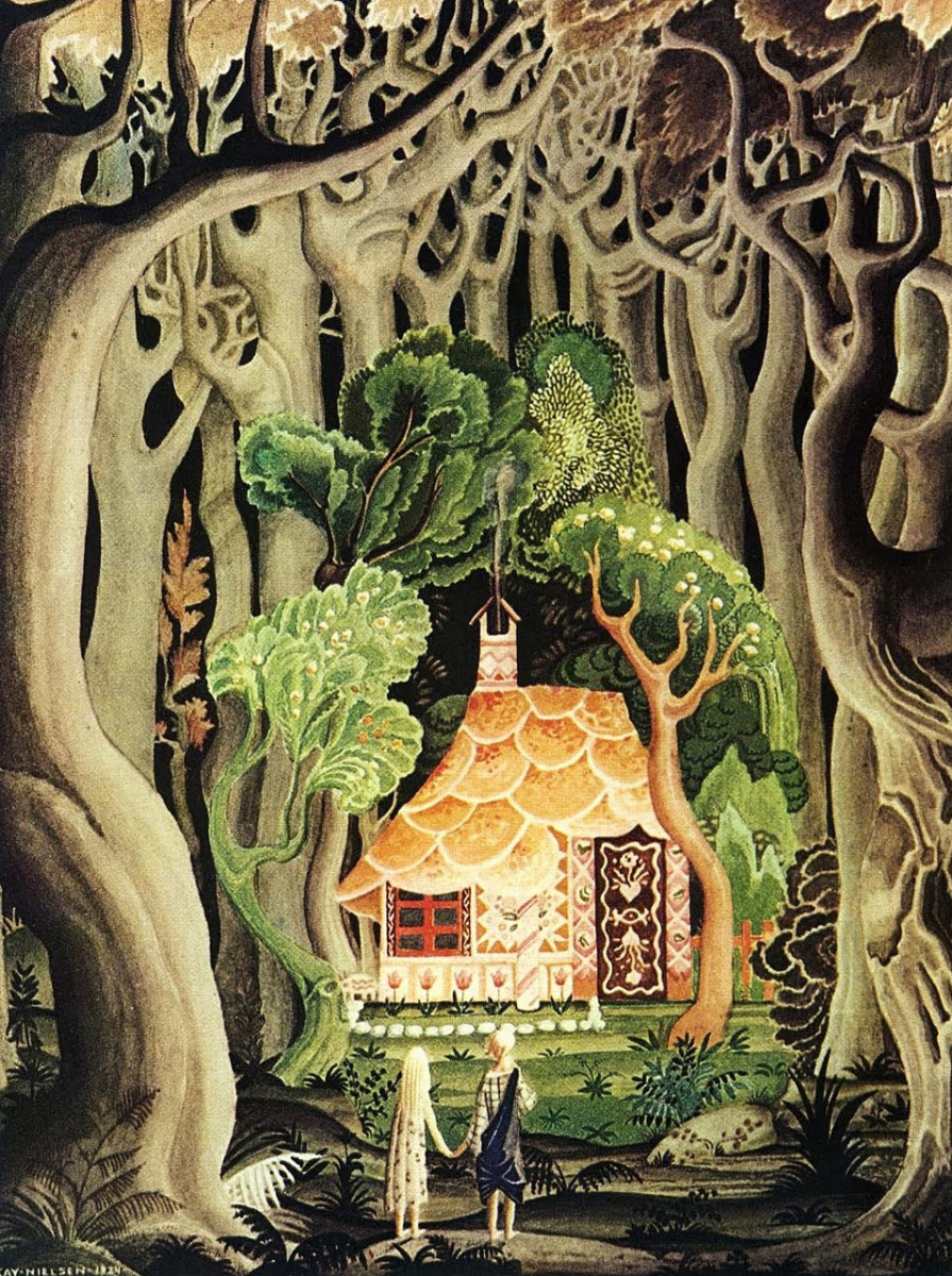Kay Nielsen. Illustration for the tale "Hansel and Gretel" by the brothers Grimm