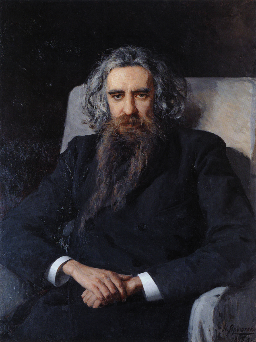 Nikolay Aleksandrovich Yaroshenko. Portrait of the philosopher and poet Vladimir Sergeevich Solovyov. 1895