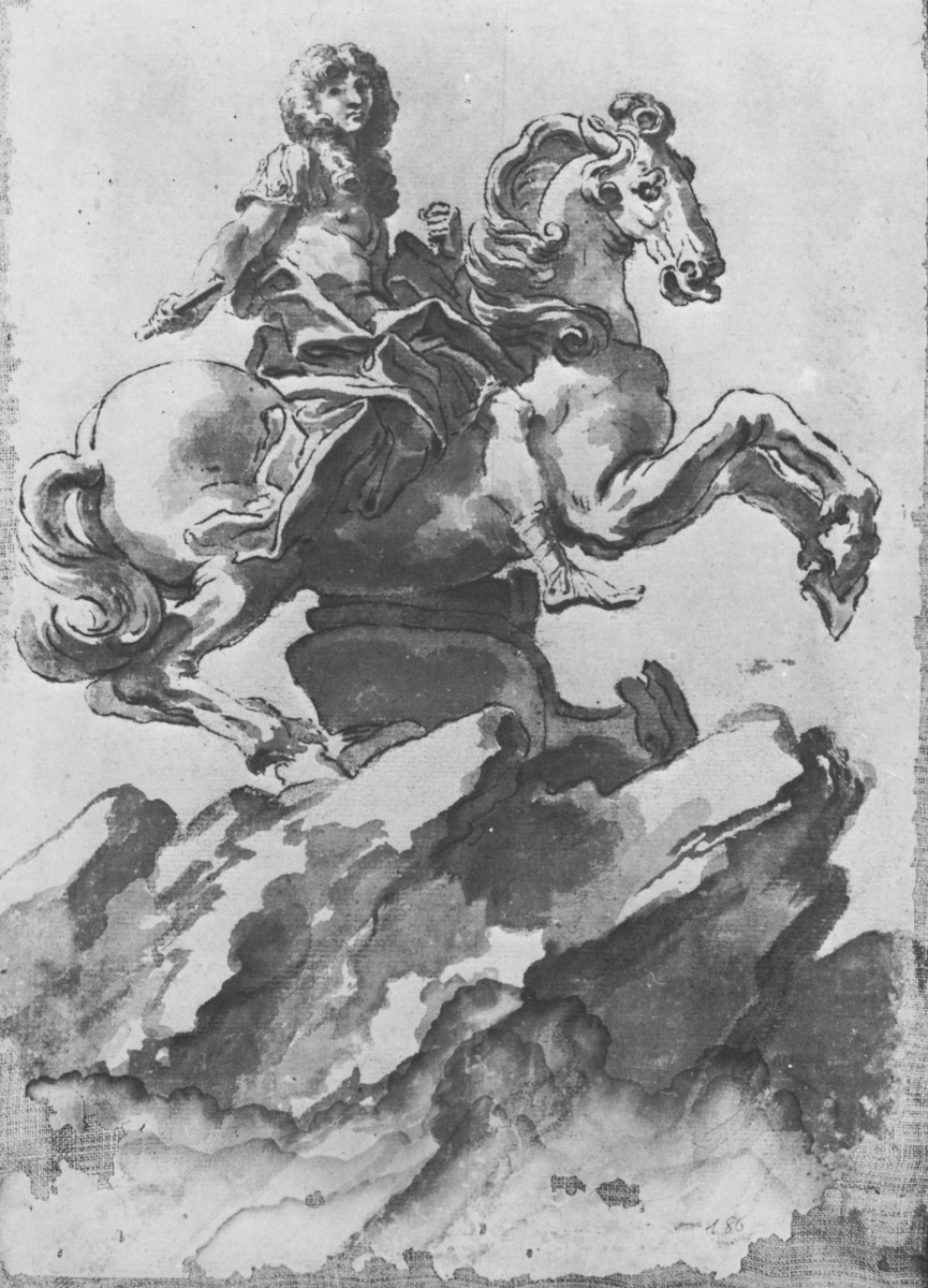Эскиз конной статуи короля Людовика XIV
