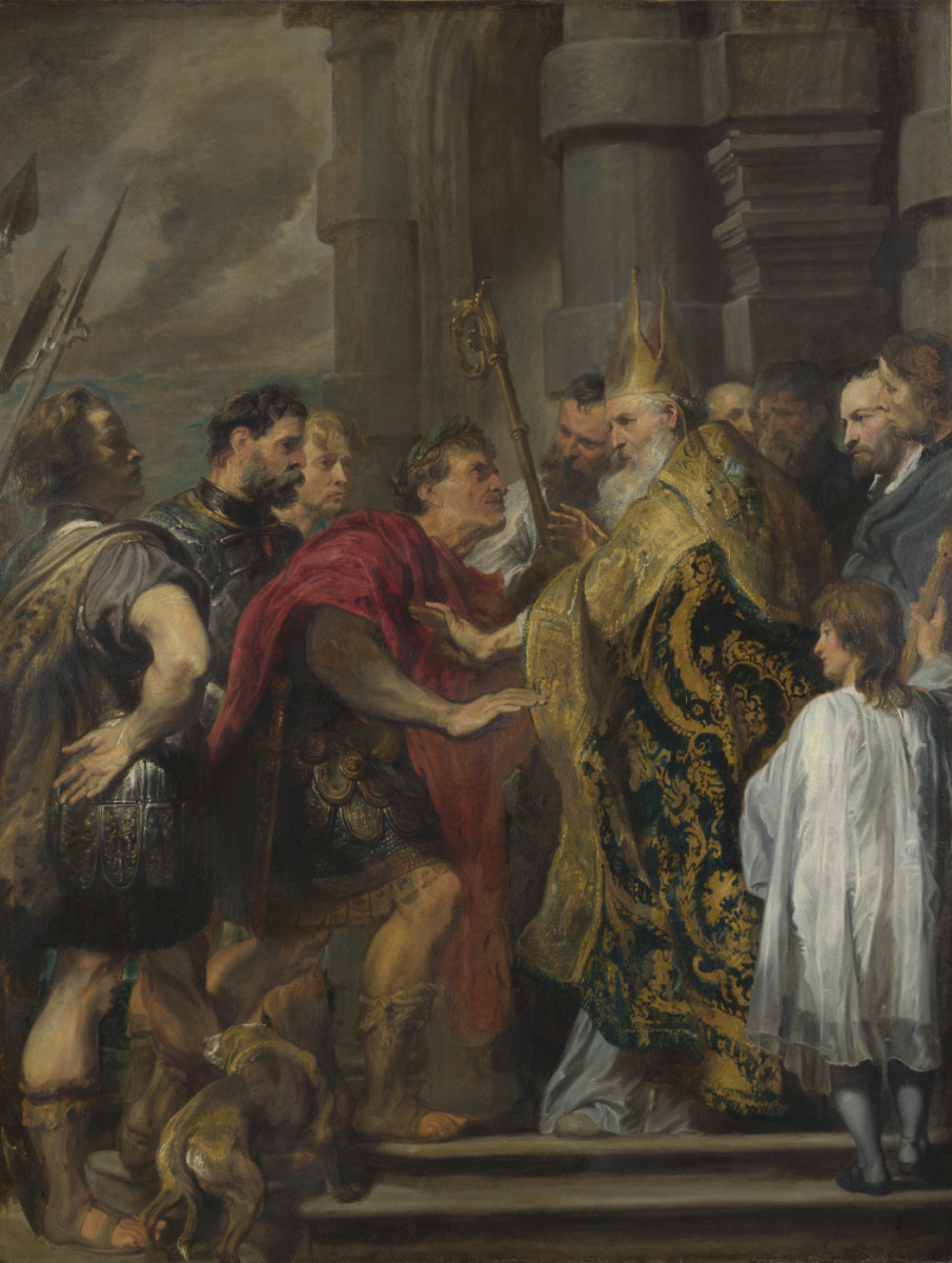 Anthony van Dyck. St. Ambrose would not let the Emperor Theodosius into the Cathedral of Milan