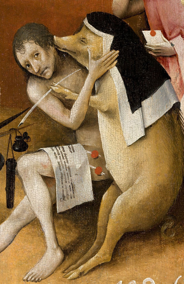 Hieronymus Bosch. Jardin des plaisirs terrestres. Bon battant. Fragment