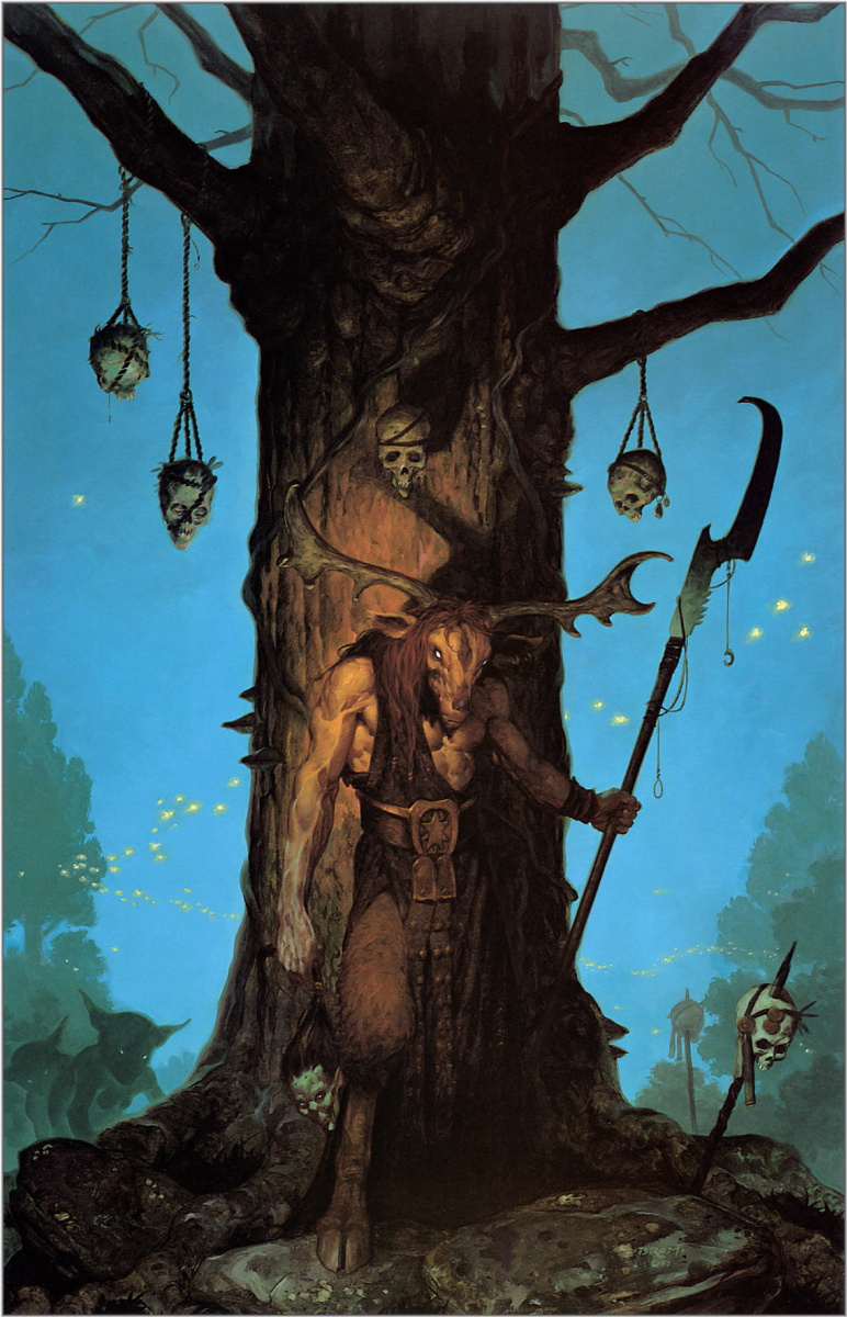 Gerald Brom. Tree with skulls