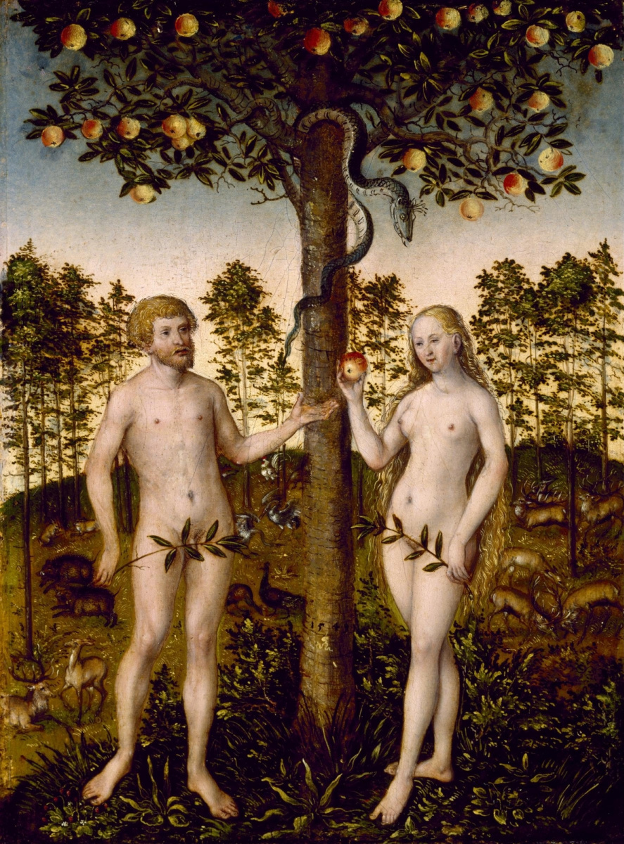 Lucas Cranach der Jüngere 1515-1586. Sündenfall der Menschen. 1549