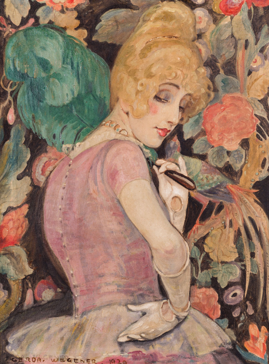 Gerda Wegener. Lily with a fan of feathers