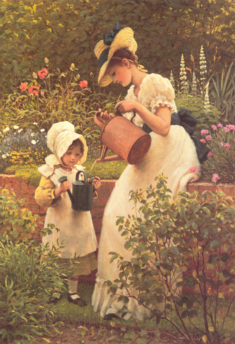 George Dunlop Leslie. Young gardener