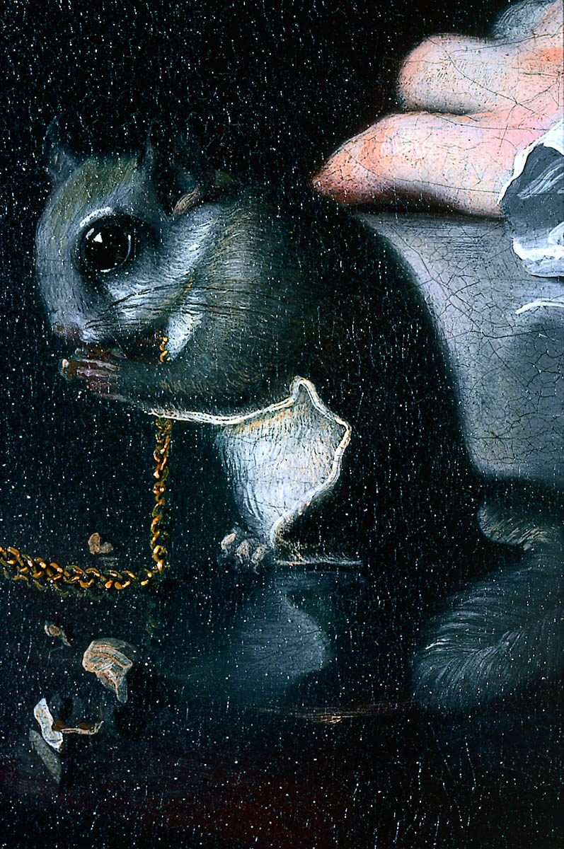 Boy with a squirrel-a flying squirrel (Henry Pelham). Fragment