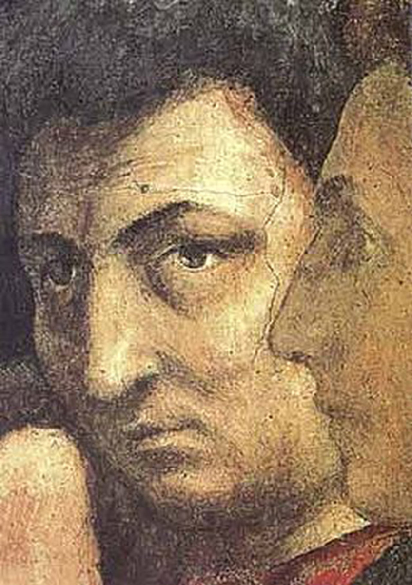 Tommaso Masaccio. Saint Peter in the pulpit. Fragment. Self Portrait Masaccio