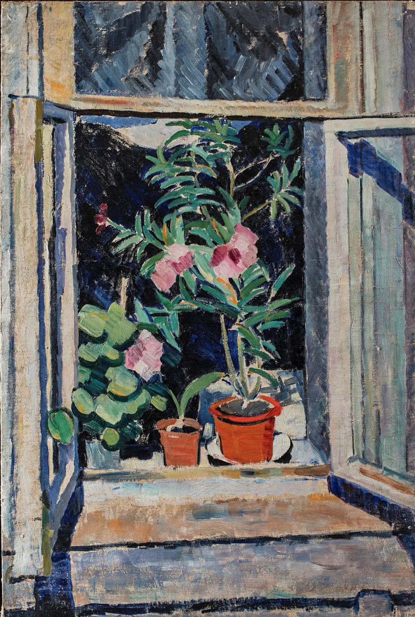 Olga Vladimirovna Rozanova. Flores en la ventana