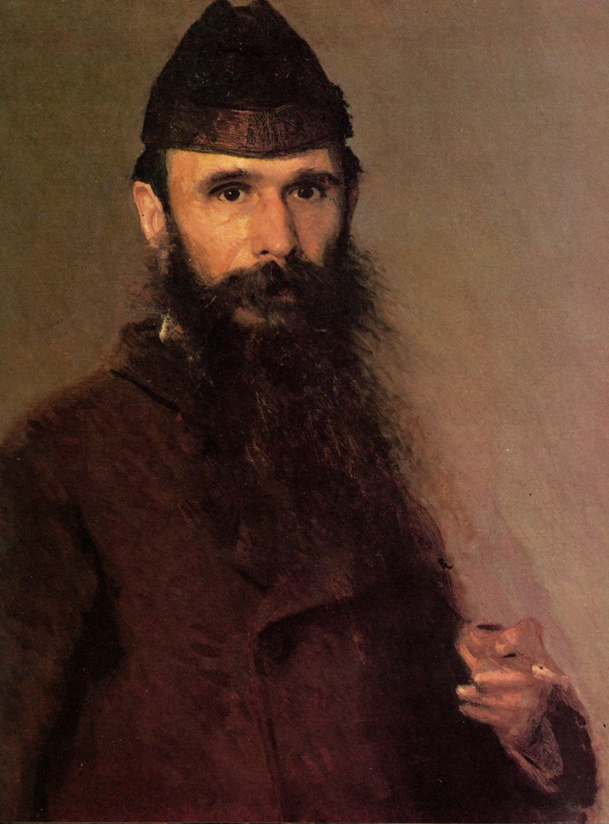 Ivan Nikolayevich Kramskoy. Portrait of the artist Alexander Dmitrievich Litovchenko. Fragment