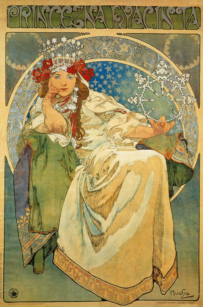 Alfonse Mucha. The poster for the ballet-pantomime "Princess Hyacinth"