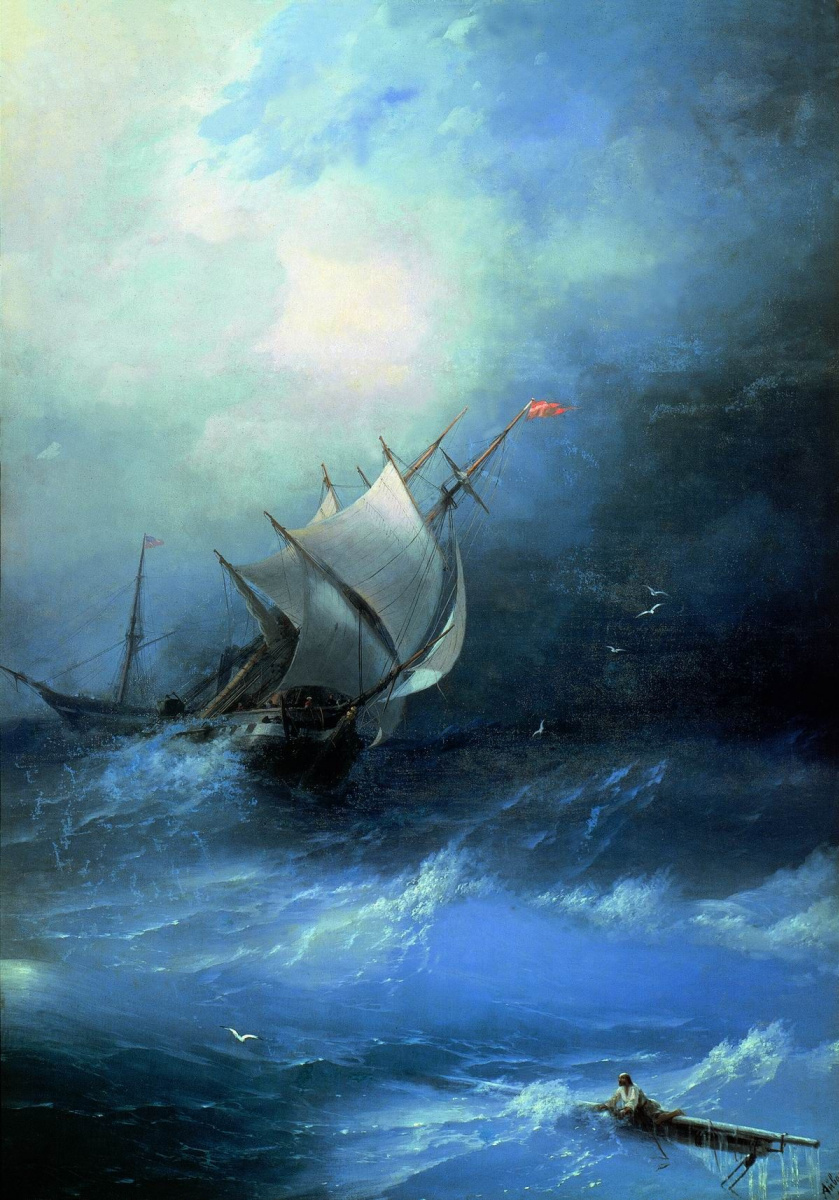 Ivan Aivazovsky. Storm on the Arctic ocean