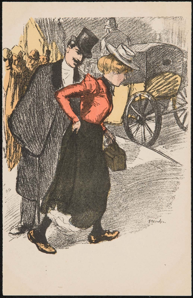 Theophile-Alexander Steinlen. Couple on a walk