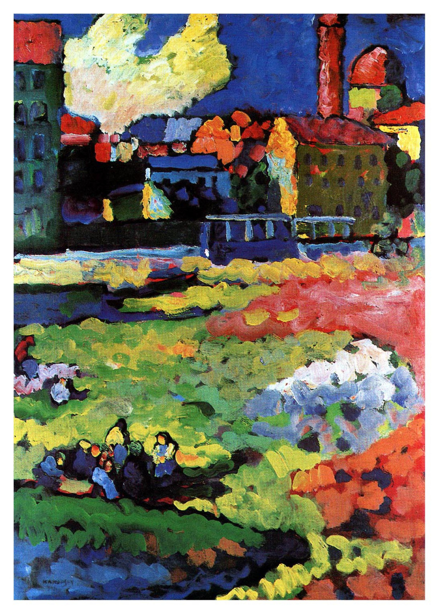 Wassily Kandinsky. Munich with the church of St. Ursula