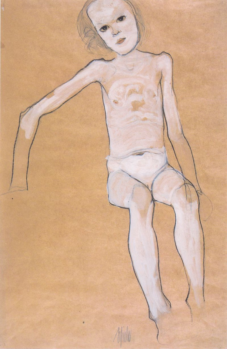 Egon Schiele. Nude girl