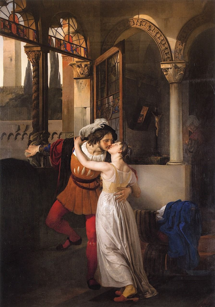 Francesco Ayets. Romeo and Juliet's farewell kiss