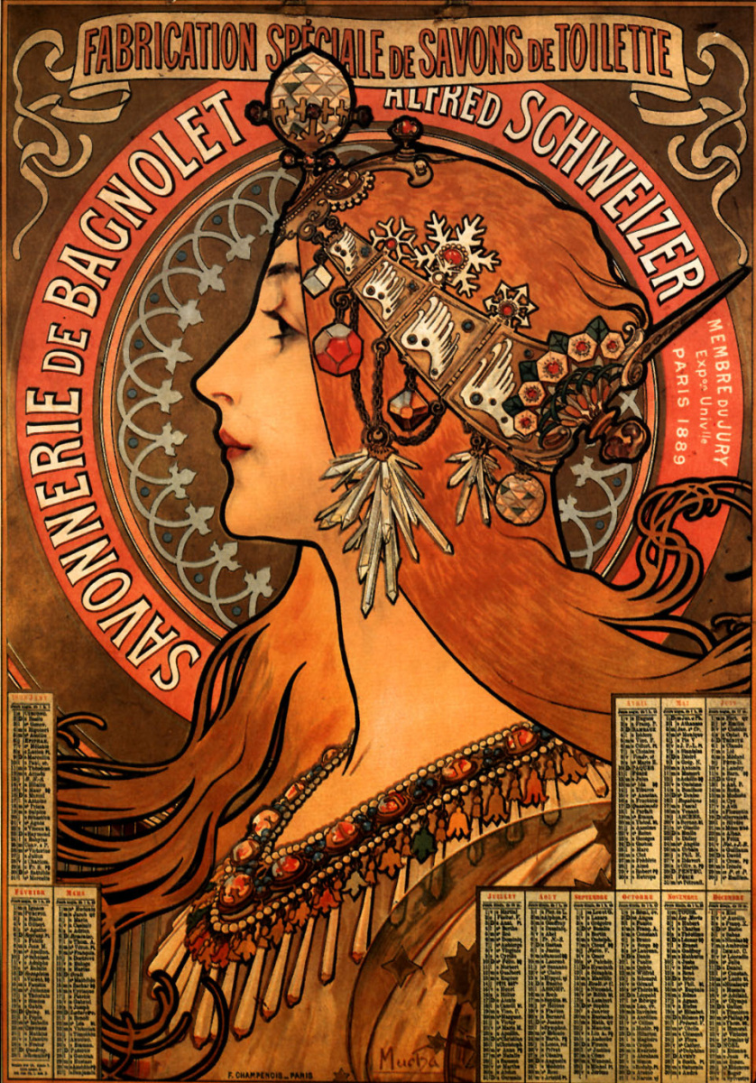 Alphonse Mucha. Advertising soap Bagnolet