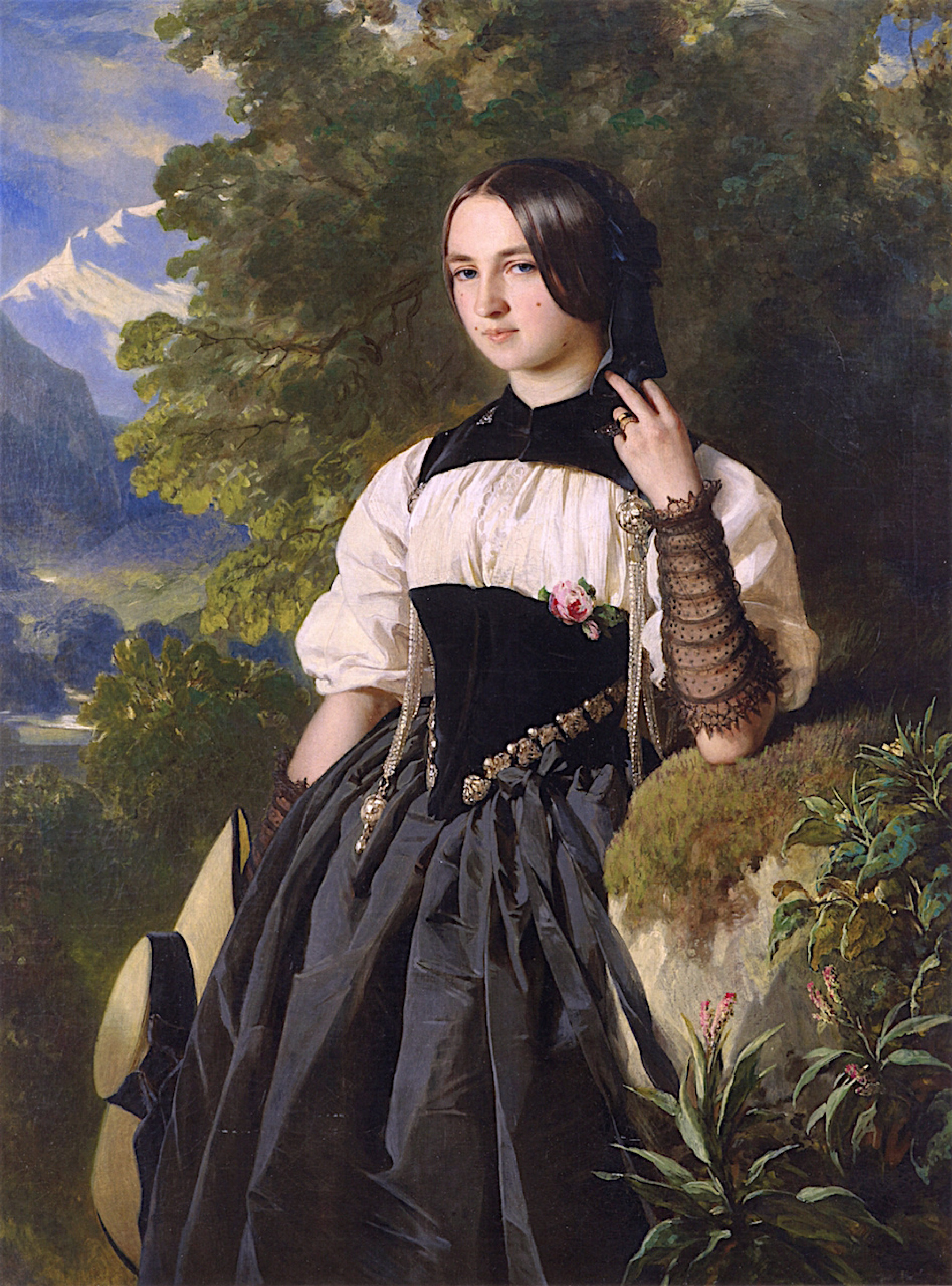 Franz Xaver Winterhalter Retrato de suiza chicas de interlaken, 1849,  93×126 cm: Descripción de la obra | Arthive