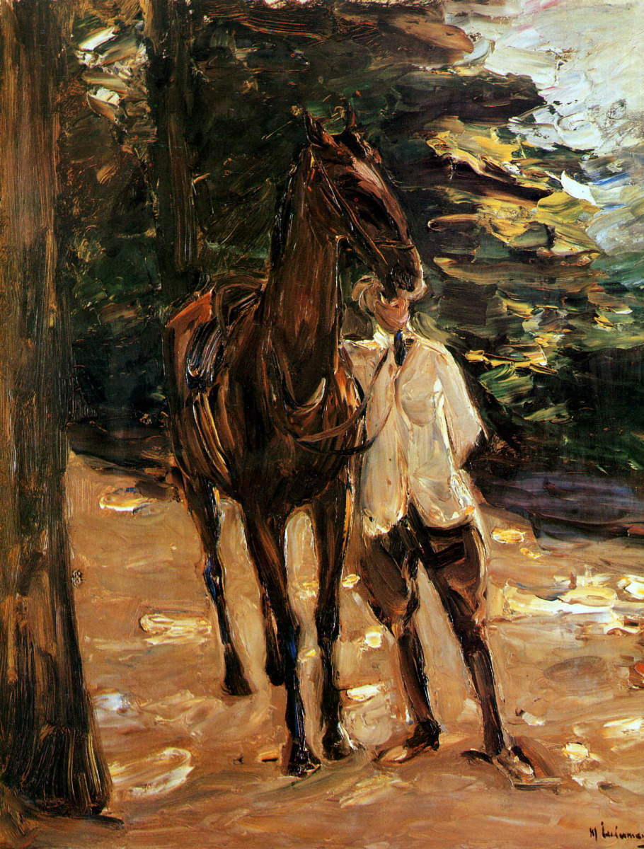 Max Lieberman. The man with the horse