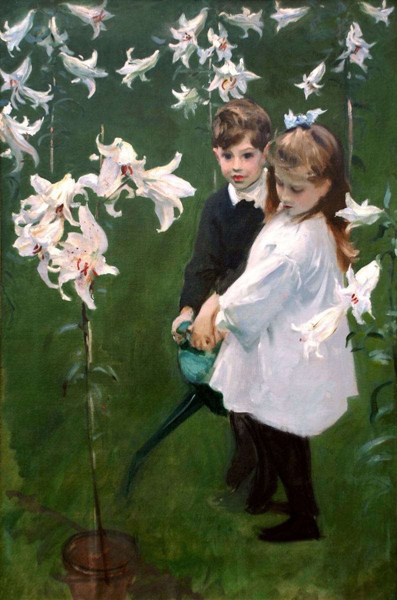 John Singer Sargent. Garden study of the Vickers Children