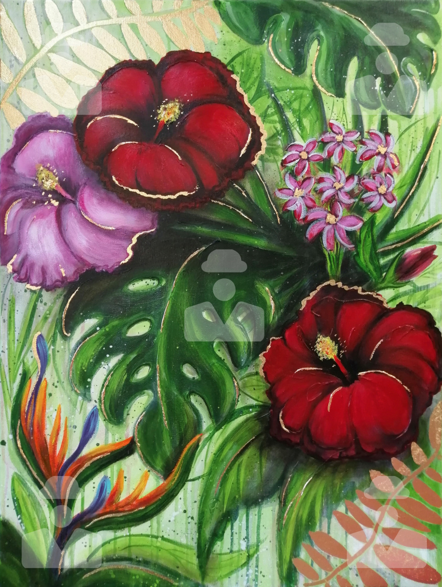 Daria Motovilova. Tropical Flowers / Hibiscus