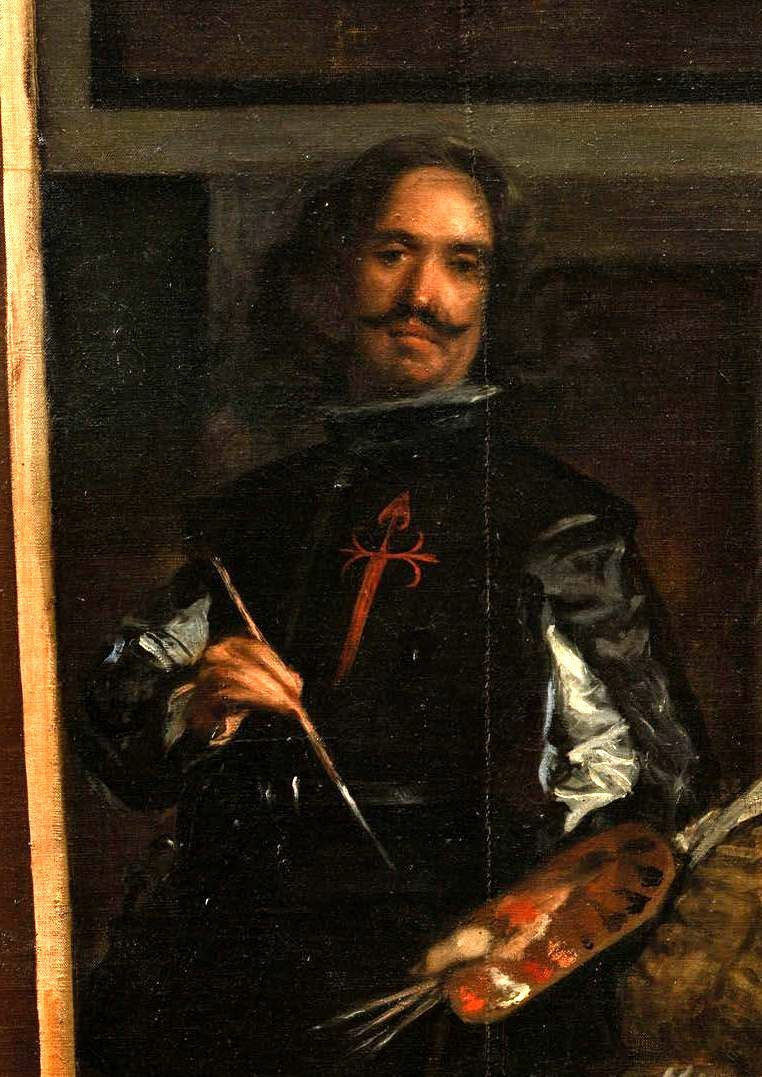 Diego Velazquez. Menin Fragment. Selbstporträt Diego Velasquez