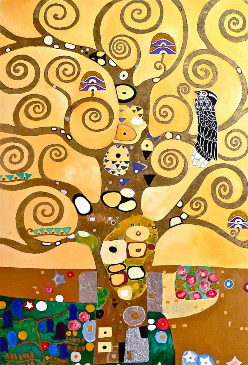 Gustav Klimt. Stokled frieze. Tree. (fragment)