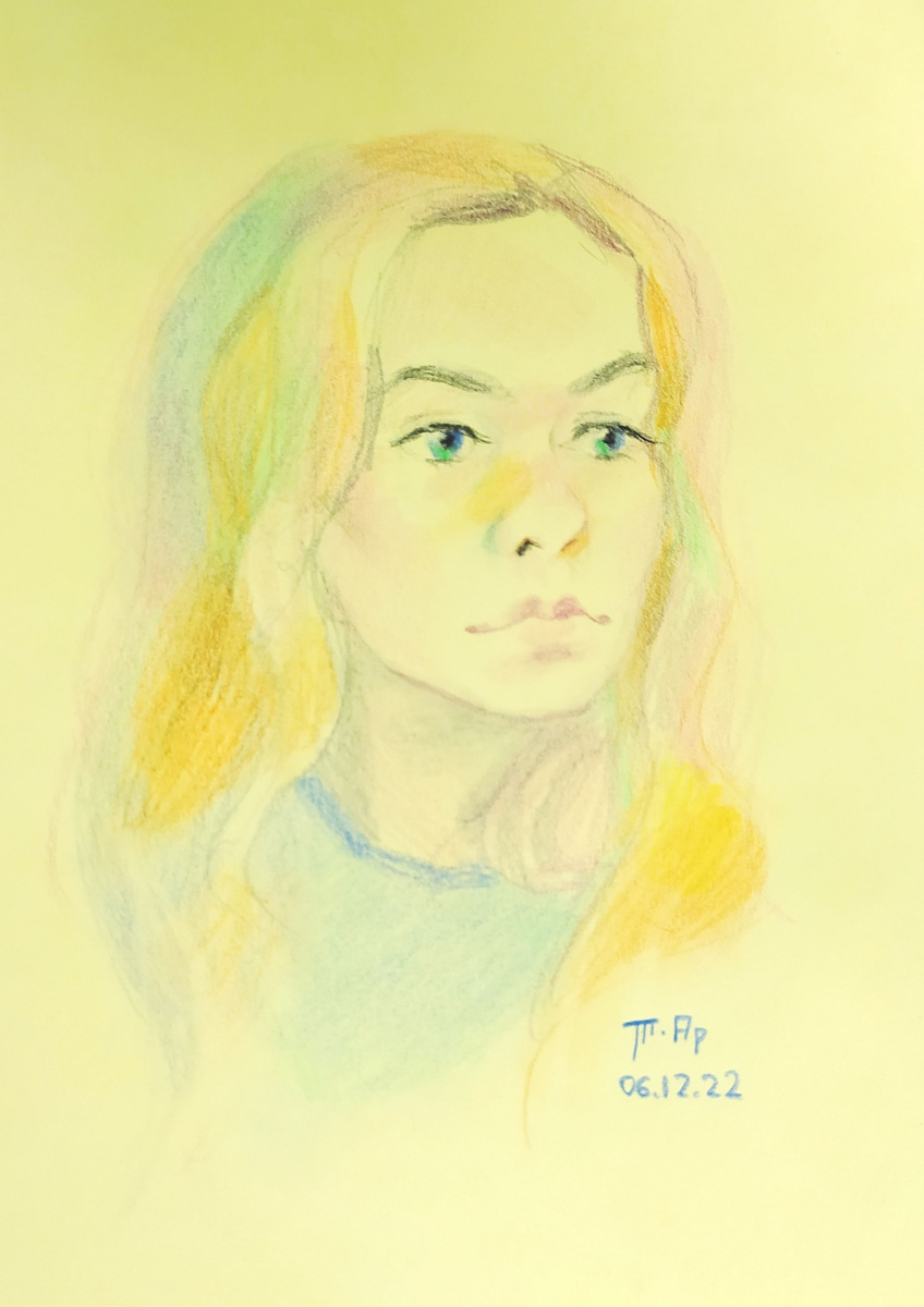 Ariana Arturovna Tolstova. Portrait of a girl (quick sketch)