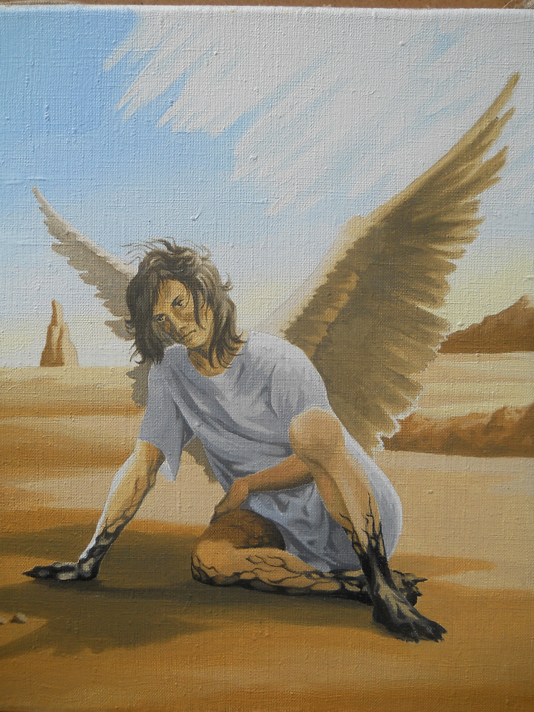 Fallen angel, 1 2014, 35×40 cm by Oleg Yurich: History, Analysis