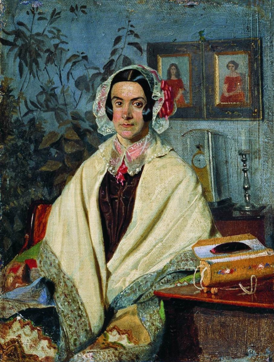 Pavel Andreevich Fedotov. Porträt von Olga Petrovna Zhdanovich, geborene Chernysheva