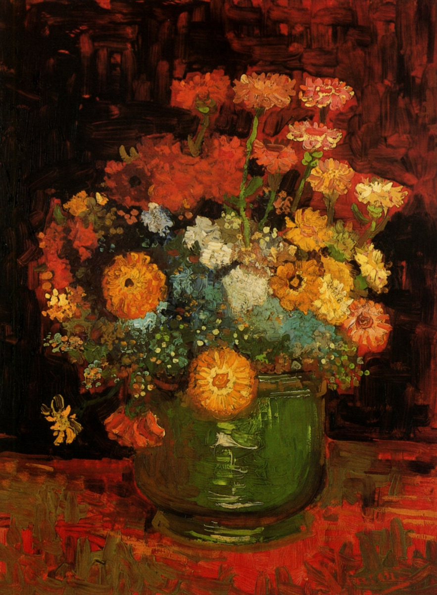 Vincent van Gogh. Vase with zinnias