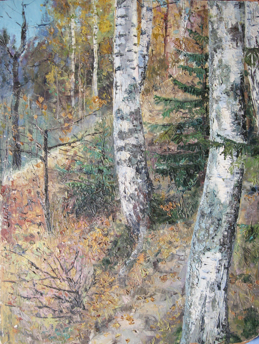 Vladimir Vasilyevich Plastinin. Sushnevsky birches in October