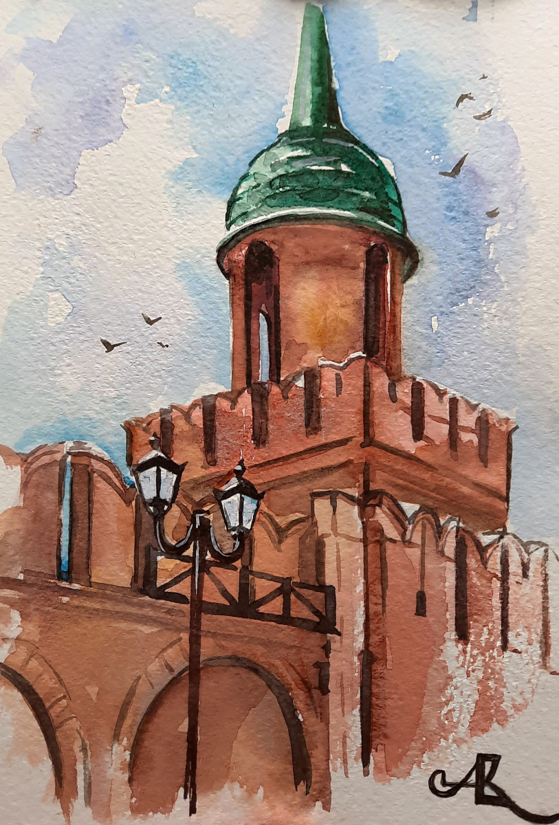 Watercolor series "Tula Kremlin"