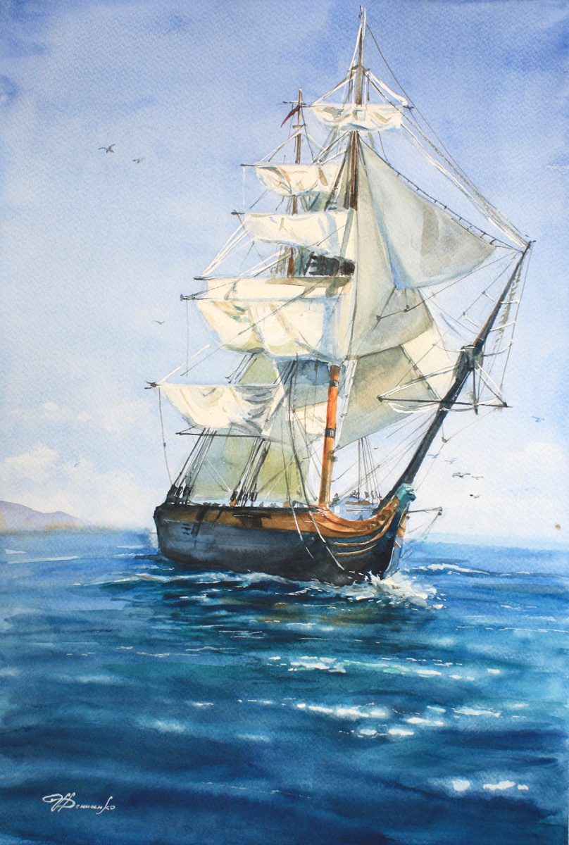 Irina Valerievna Denisenko. Sailboat