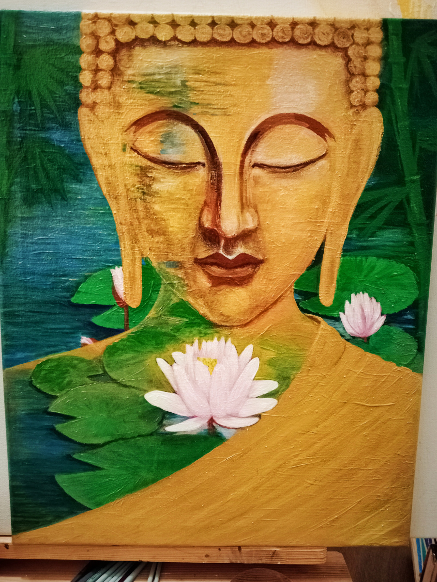 Buddha. Lotus of happiness.